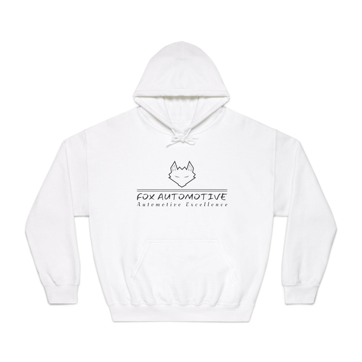 Fox Automotive Hoodie — Minimal Line-Logo Pullover for Car Enthusiasts