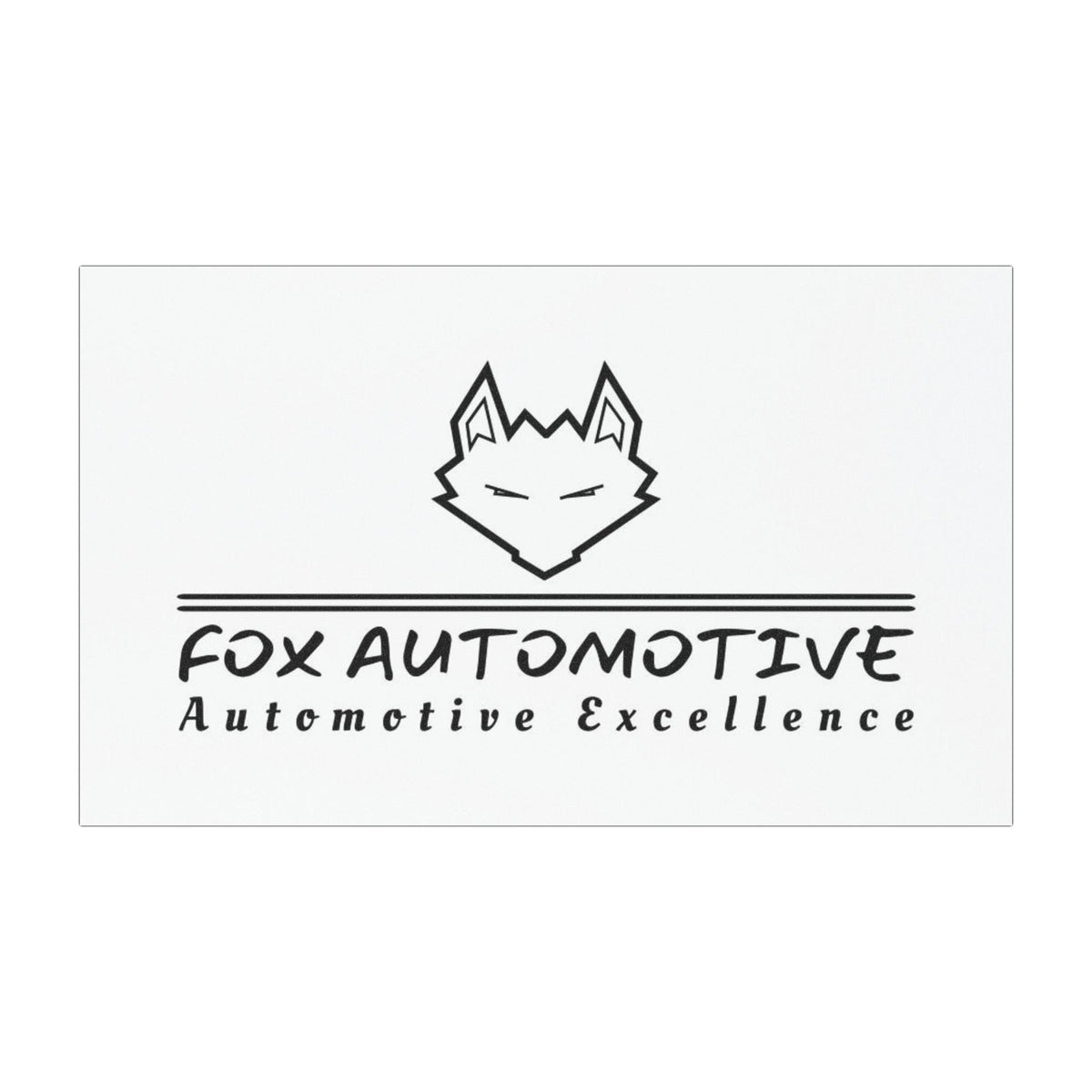 Fox Automotive Car Magnet — Magnetic Business Sign with Fox Logo & "Automotive Excellence" Slogan