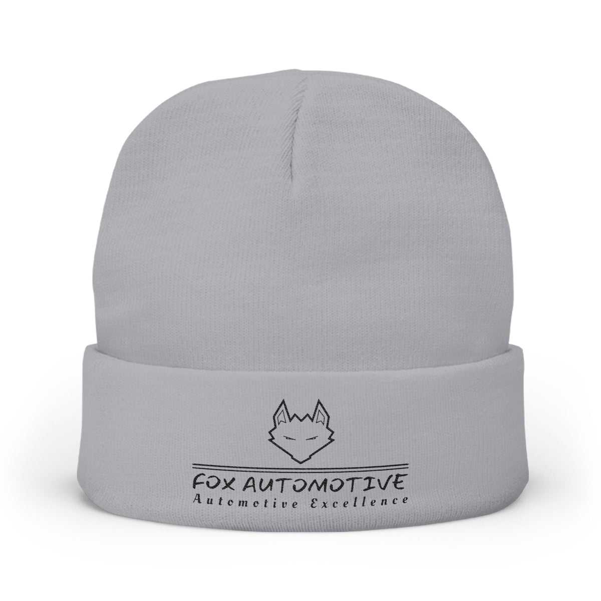 Fox Automotive Embroidered Knit Beanie — Automotive Logo Winter Hat
