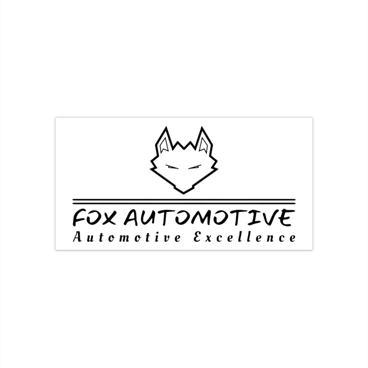 Fox Automotive Bumper Sticker — Automotive Excellence Logo Decal