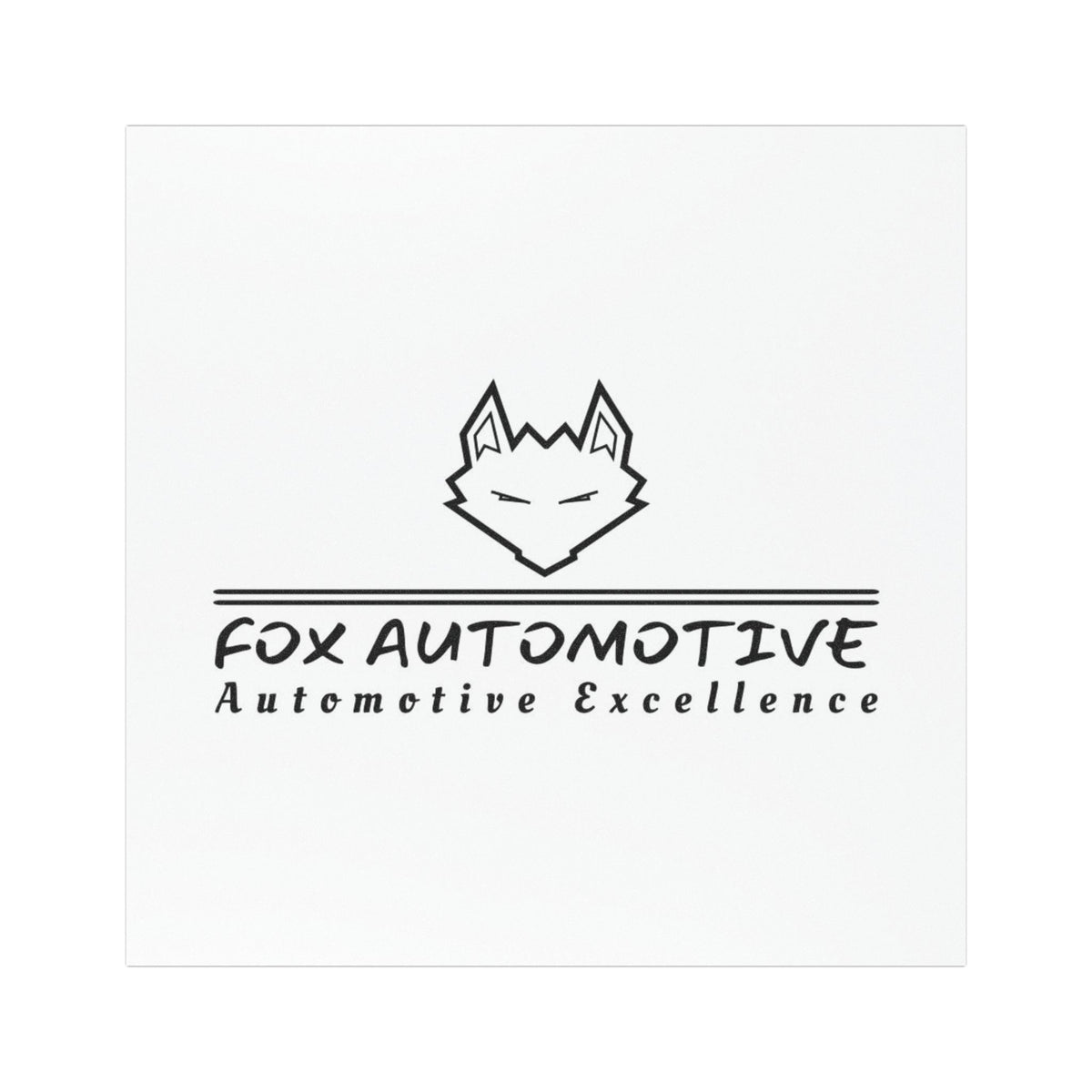 Fox Automotive Car Magnet — Magnetic Business Sign with Fox Logo & "Automotive Excellence" Slogan
