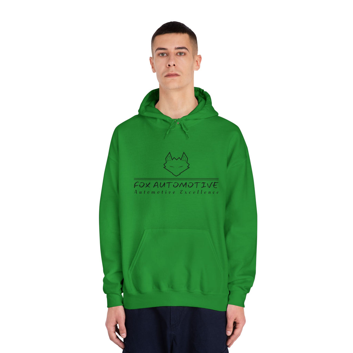 Fox Automotive Hoodie — Minimal Line-Logo Pullover for Car Enthusiasts
