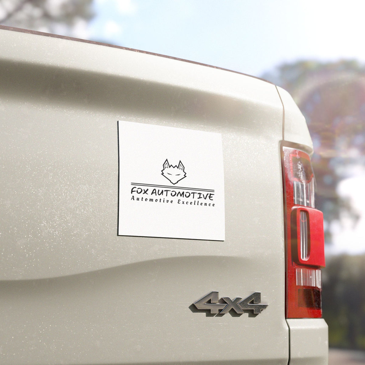 Fox Automotive Car Magnet — Magnetic Business Sign with Fox Logo & "Automotive Excellence" Slogan