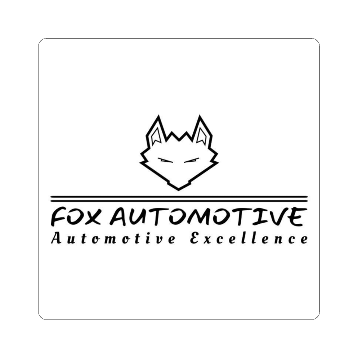 Fox Automotive Logo Kiss-Cut Sticker — 'Fox Automotive: Automotive Excellence' Car & Laptop Decal