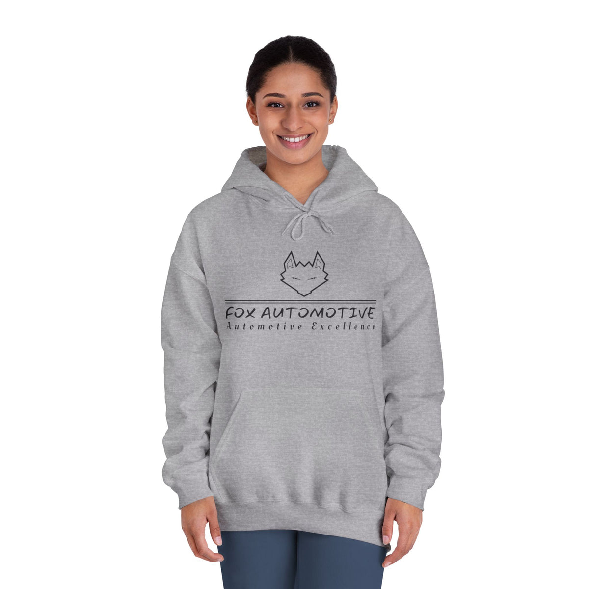 Fox Automotive Hoodie — Minimal Line-Logo Pullover for Car Enthusiasts