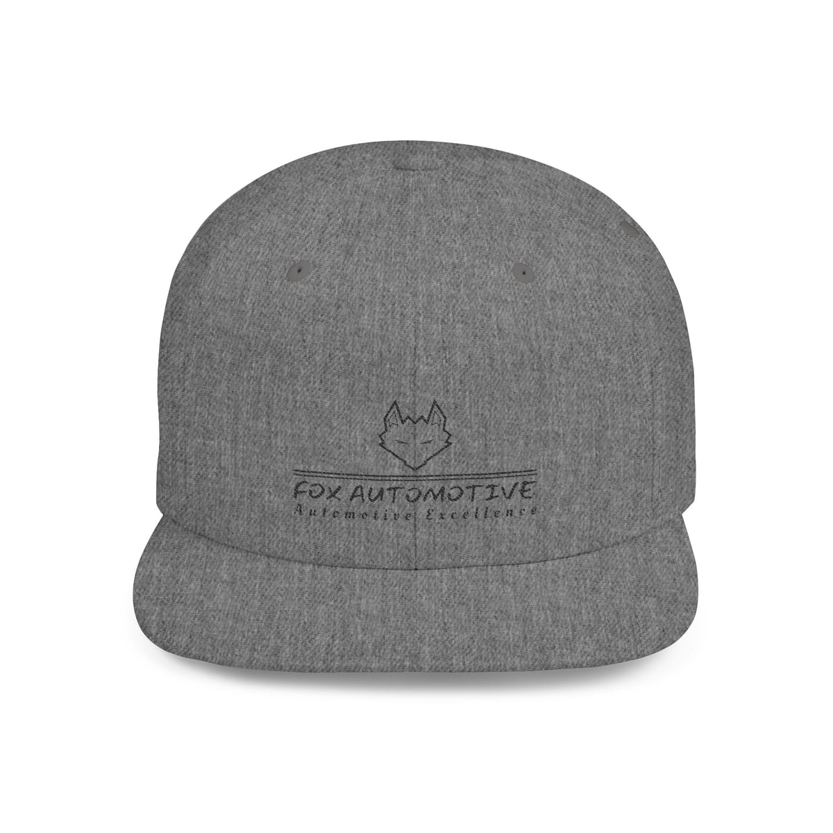 Fox Automotive Flat Bill Snapback Hat – Minimal Logo Car Enthusiast Cap