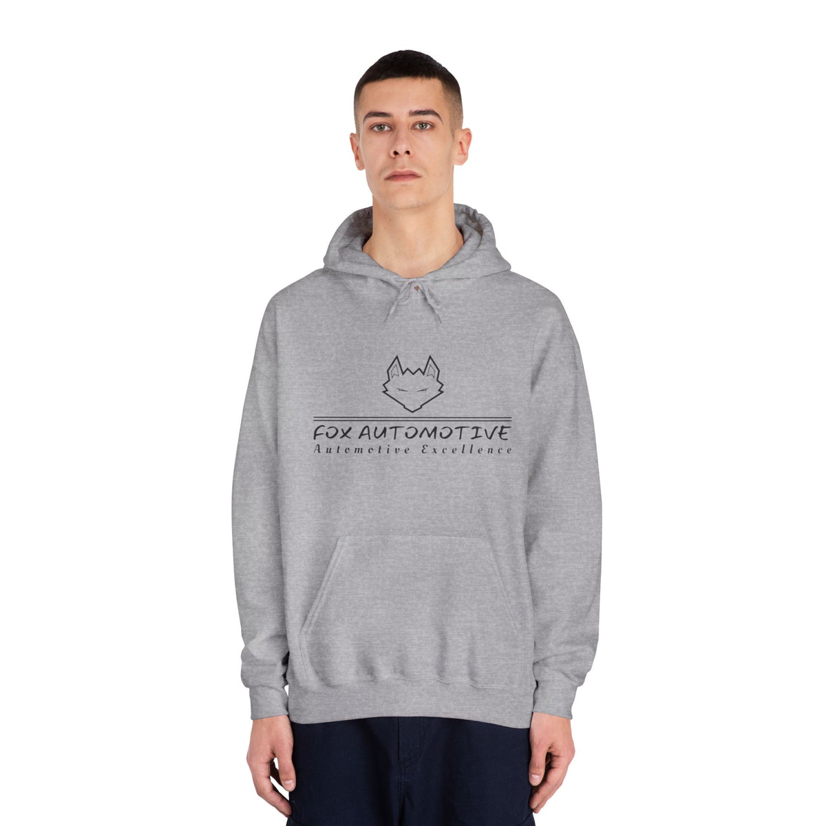 Fox Automotive Hoodie — Minimal Line-Logo Pullover for Car Enthusiasts