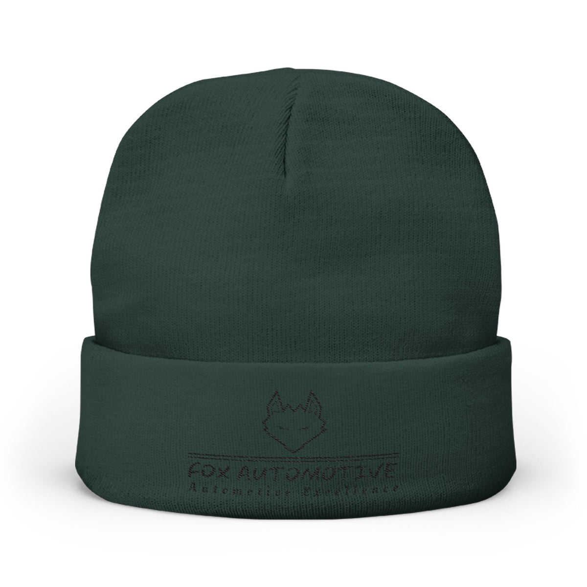 Fox Automotive Embroidered Knit Beanie — Automotive Logo Winter Hat