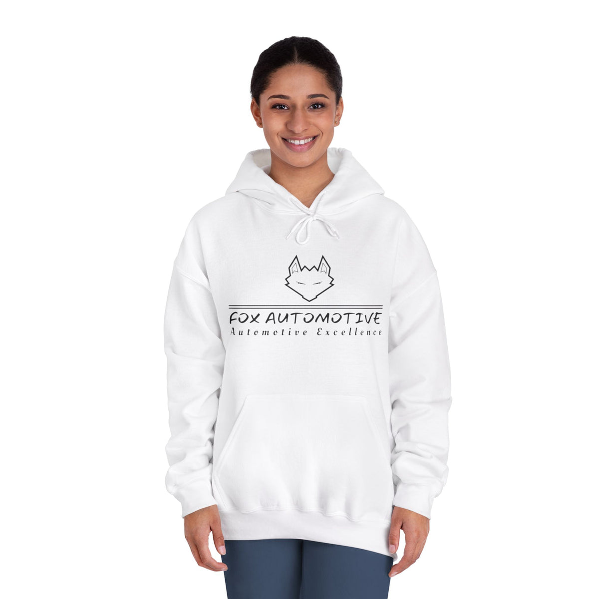 Fox Automotive Hoodie — Minimal Line-Logo Pullover for Car Enthusiasts