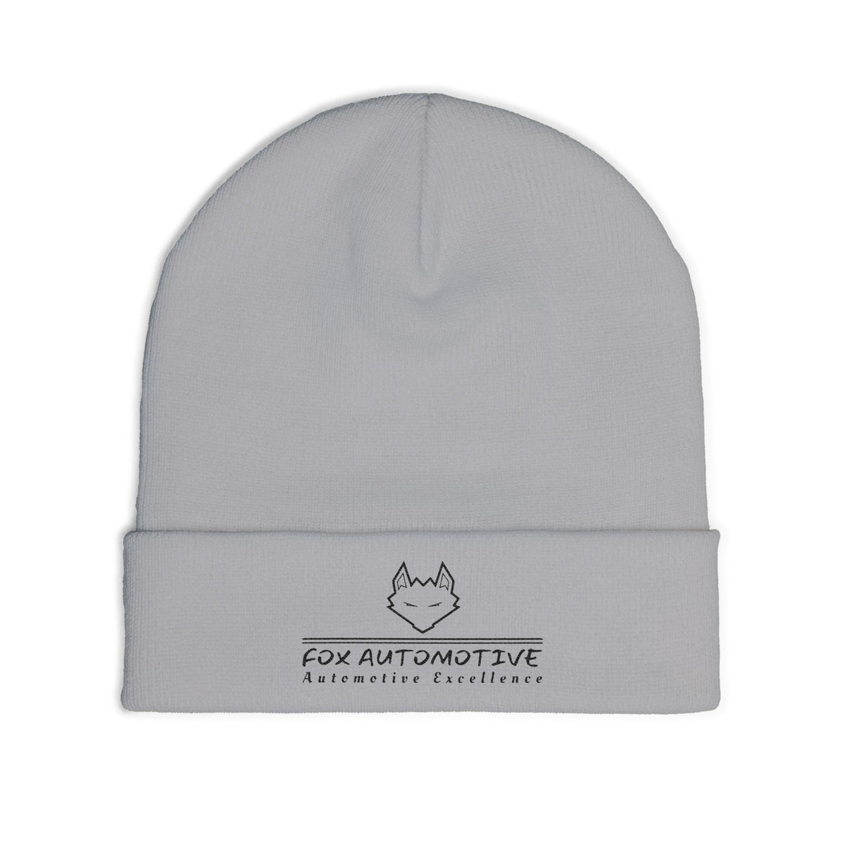 Fox Automotive Embroidered Knit Beanie — Automotive Logo Winter Hat
