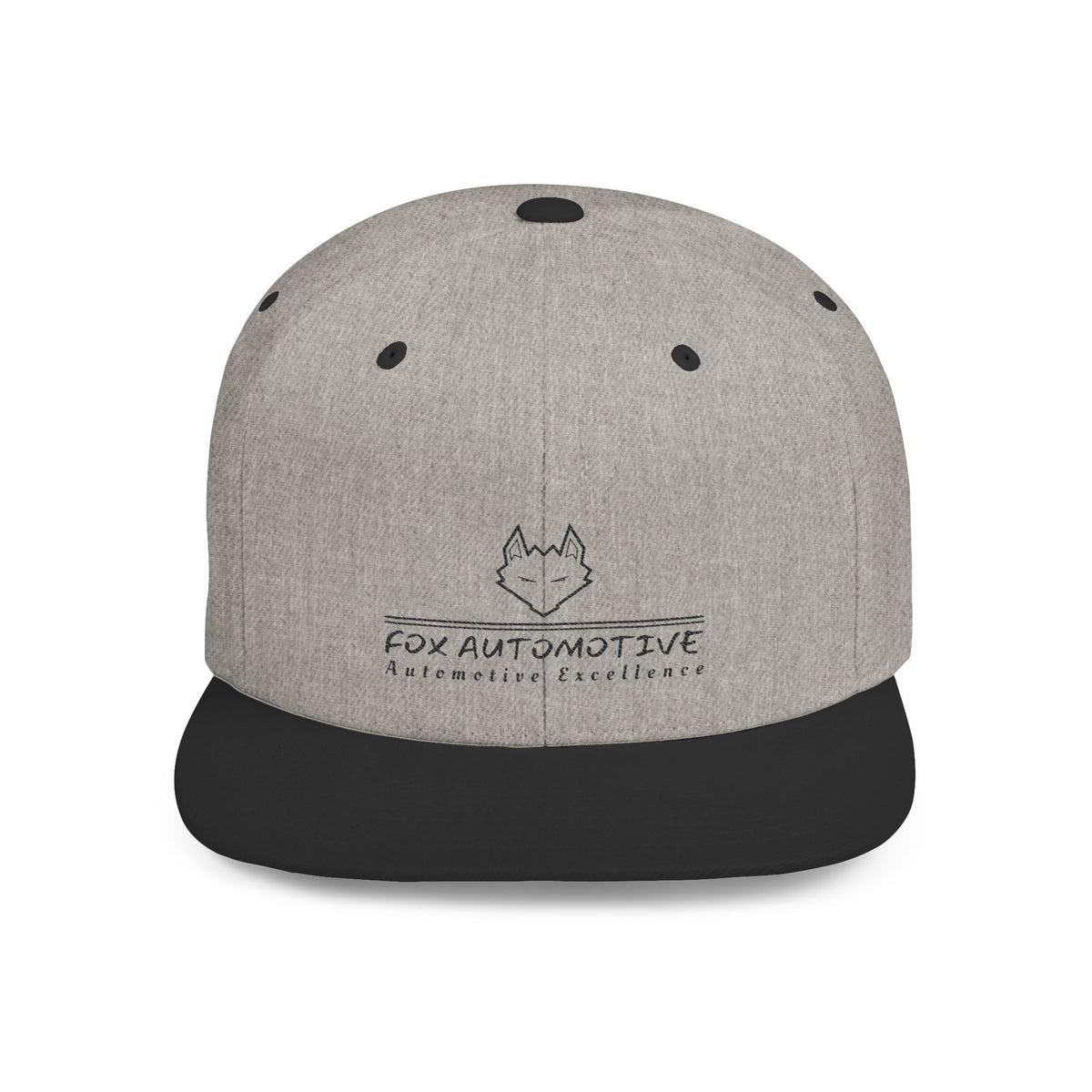 Fox Automotive Flat Bill Snapback Hat – Minimal Logo Car Enthusiast Cap